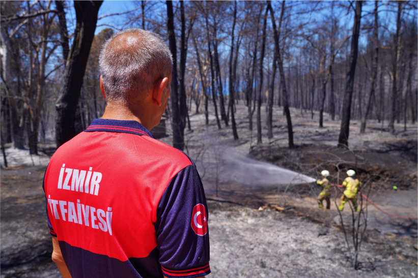 İzmir’in ateş savaşçıları ağaçlar için nöbette